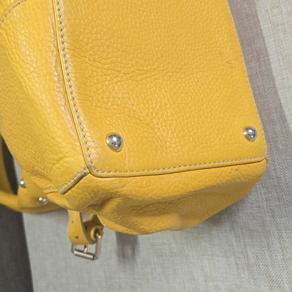 Dooney & Bourke Golden Yellow Pebble Leather Handbag - Picture 7 of 13